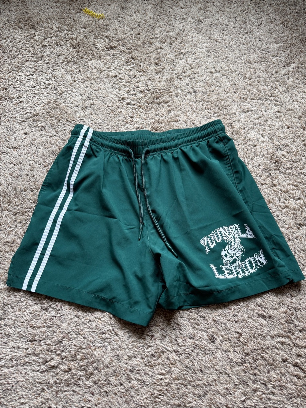 YoungLA Legion Stripe Gym Shorts Mens Large NWOT